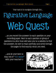 Figurative Language Web Quest