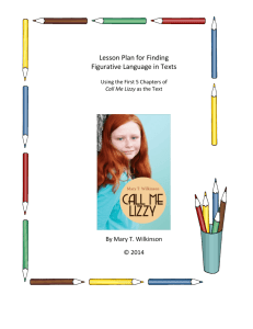 Lesson Plan for Figurative Language in Call Me Lizzy