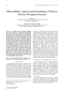 Observability Analysis and Simulation of Passive Gravity Navigation