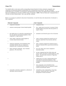 Nomenclature Handout