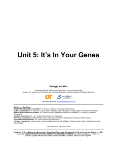It's In Your Genes - University of Tennessee