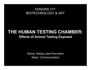 The Human Testing Chamber: Effects of Animal Testing Exposed