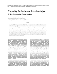 Capacity for Intimate Relationships: