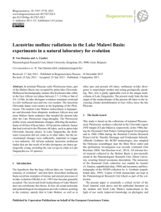 Lacustrine mollusc radiations in the Lake Malawi