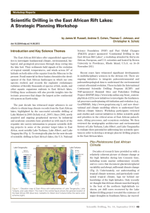 Scientific Drilling in the East African Rift Lakes: A Strategic