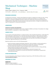 Sault College Mechanical Techniques