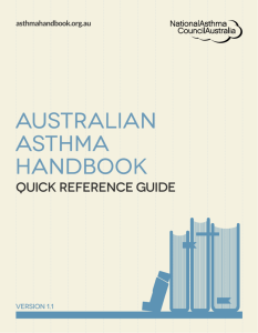 Quick reference guide - Australian Asthma Handbook