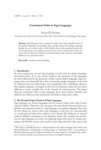 Constituent Order in Sign Languages
