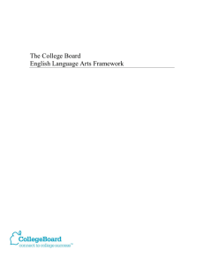 The College Board English Language Arts Framework