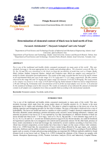 Determination of elemental content of black teas in land north of Iran