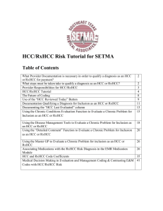 HCC/RxHCC Risk Tutorial for SETMA