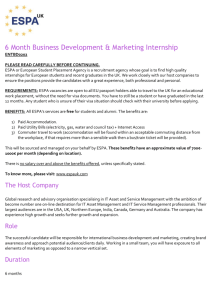 6 Month Business Development & Marketing Internship