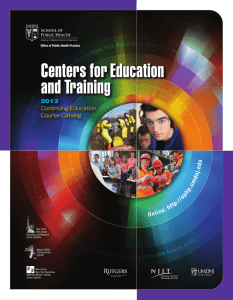 Centers for Education and Training Centers for Education and Training