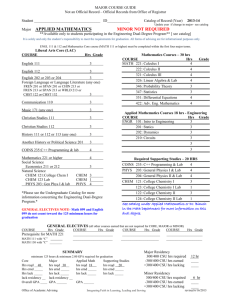 COLLEGE COURSE GUIDE - Charleston Southern University