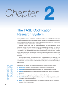 The FASB Codification Research System Learning Objectives