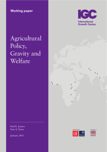 Agricultural Policy, Gravity and Welfare