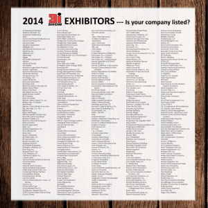 2014 Exhibitors