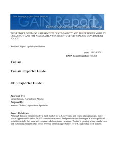 Tunisia Exporter Guide
