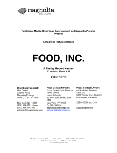synopsis - Food Inc