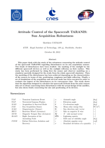 Attitude Control of the Spacecraft TARANIS: Sun Acquisition