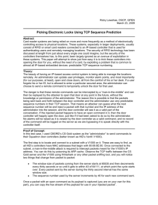 Picking Electronic Locks Using TCP Sequence Prediction