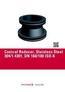 Conical Reducer, Stainless Steel 304/1.4301, DN 160/100 ISO-K