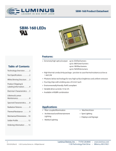 SBM-160 LEDs - Luminus Devices