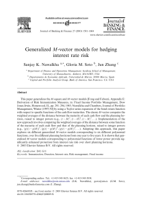 Generalized M-vector models for hedging interest rate risk - E-Book