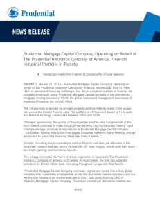 Prudential Mortgage Capital Company, Operating on Behalf of The