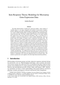 Item Response Theory Modeling for Microarray Gene Expression Data