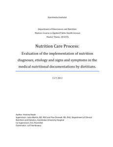 Nutrition Care Process - Dietisternas Riksförbund
