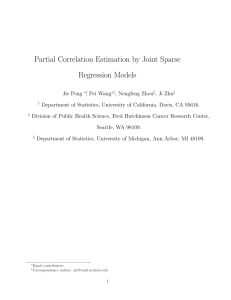 Partial Correlation Estimation by Joint Sparse Regression Models