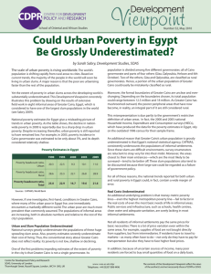Could Urban Poverty in Egypt Be Grossly Underestimated?