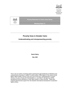 Poverty lines in Greater Cairo - iied.org