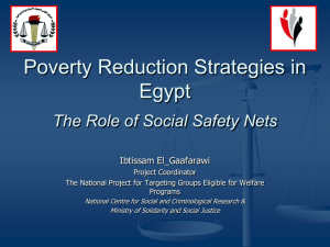 Poverty Reduction Strategies in Egypt