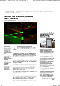 Physicists push 26 terabits per second down a laserbeam - IPQ