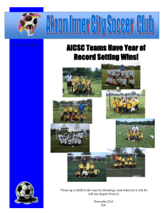 2011-2012 Newsletter - Akron Inner City Soccer Club