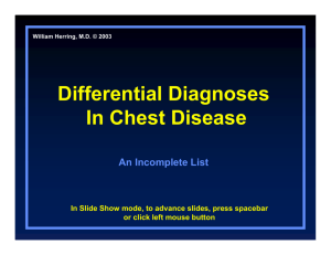 Differential Diagnoses in Pulmonary Disease