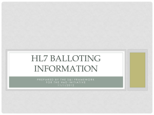 HL7 Balloting Information