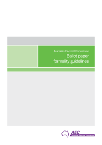 Ballot paper formality guidelines