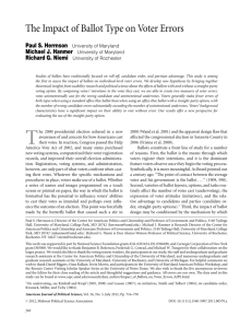 The Impact of Ballot Type on Voter Errors