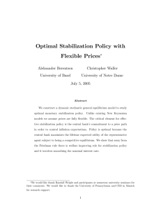 Optimal Stabilization Policy with Flexible Prices!