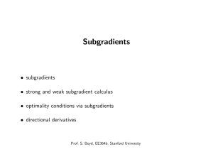 Subgradients - Stanford University