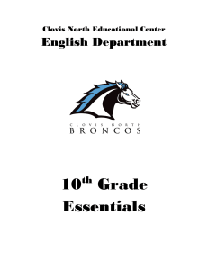 10th Grade Essentials - Clovis North Educational Center