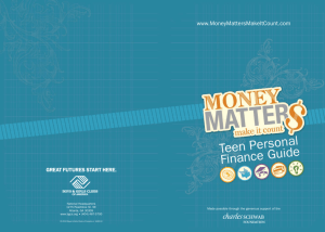 Teen Guide - Money Matters