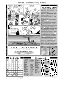 Crossword So Do Ku Your Daily Stars