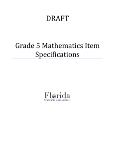 Grade 5 Mathematics Item Specifications