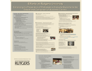 Efforts at Rutgers University