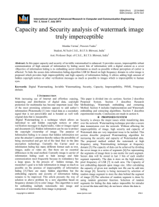 Capacity and Security analysis of watermark image truly imperceptible