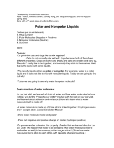 Polar vs. Nonpolar Liquids